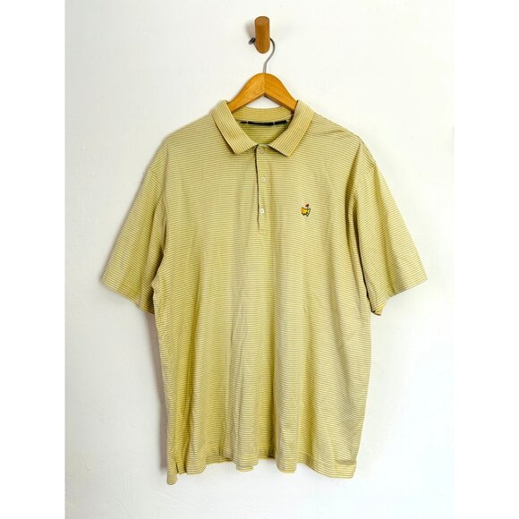 Master Bobby Jones Men's XL Yellow Polo Shirt W/ Embroidered Made In Italy - Picture 2 of 8
